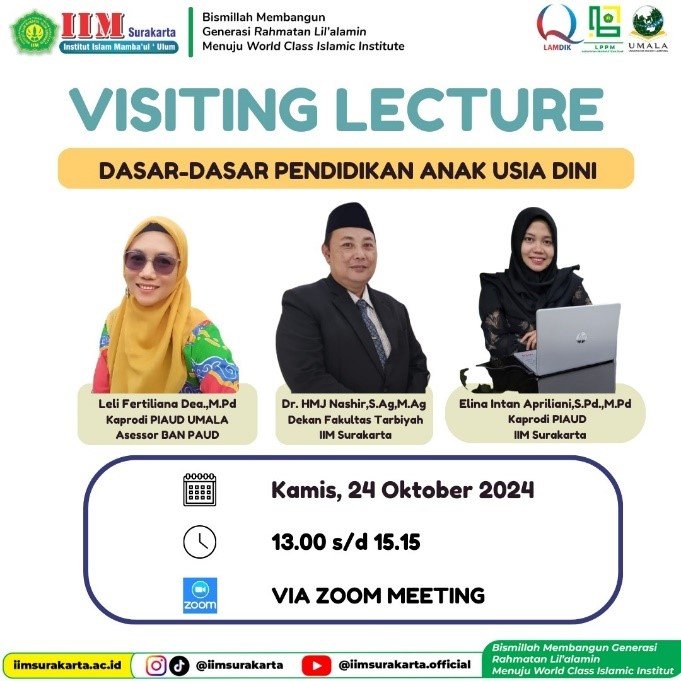 Institut Islam Mambaul Ulum Surakarta Gelar Visiting Lecture Dasar-Dasar Pendidikan Anak Usia Dini Secara Online