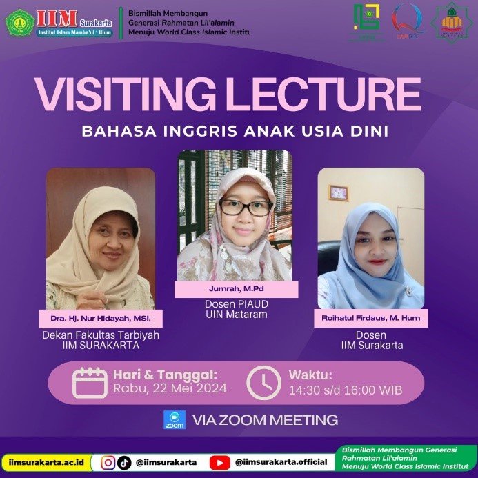 Prodi Pendidikan Islam Anak Usia Dini IIM Surakarta Gelar Visiting Lecture Mata Kuliah Bahasa Inggris Anak Usia Dini